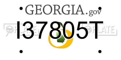 I37805T Georgia License Plate