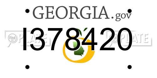 I378420 Georgia License Plate