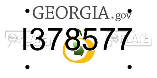 I378577 Georgia License Plate