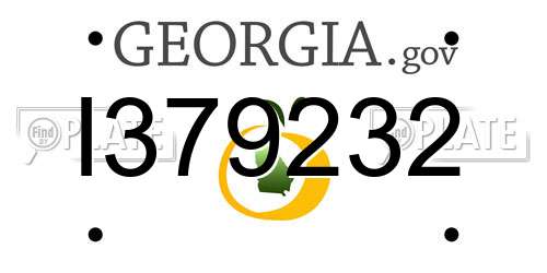 I379232 Georgia License Plate