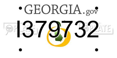 I379732 Georgia License Plate