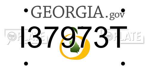 I37973T Georgia License Plate