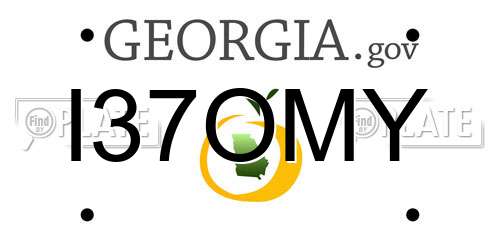 I37OMY Georgia License Plate