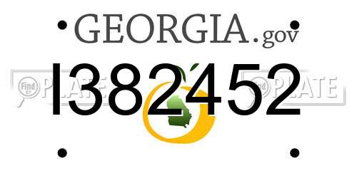 I382452 Georgia License Plate