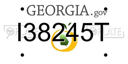 I38245T Georgia License Plate
