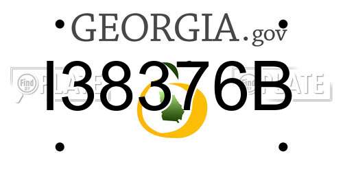 I38376B Georgia License Plate