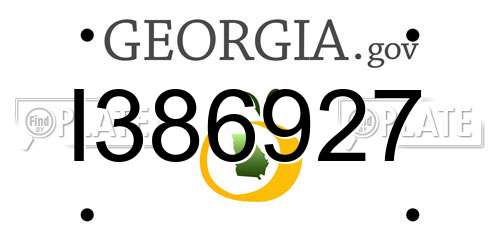 I386927 Georgia License Plate