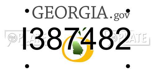 I387482 Georgia License Plate