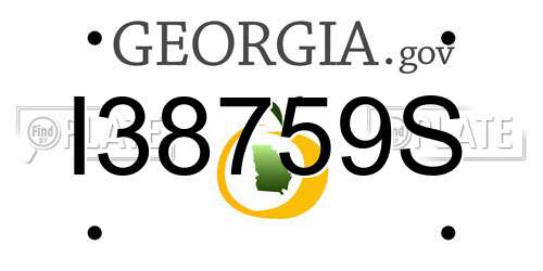I38759S Georgia License Plate