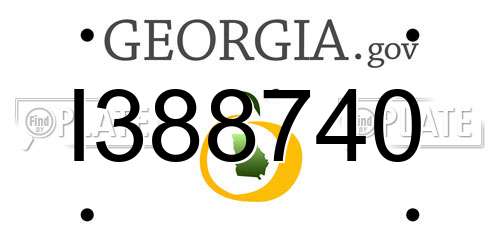 I388740 Georgia License Plate