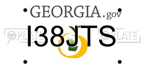 I38JTS Georgia License Plate