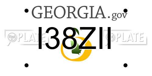 I38ZII Georgia License Plate