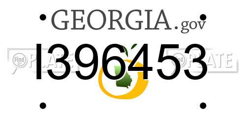 I396453 Georgia License Plate