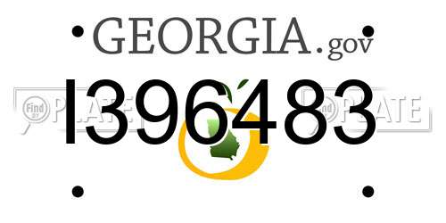 I396483 Georgia License Plate