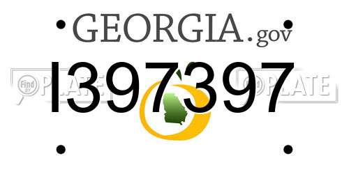 I397397 Georgia License Plate