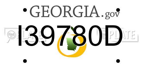 I39780D Georgia License Plate