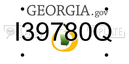 I39780Q Georgia License Plate