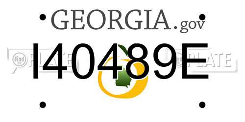I40489E Georgia License Plate