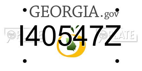 I40547Z Georgia License Plate