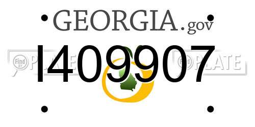 I409907 Georgia License Plate