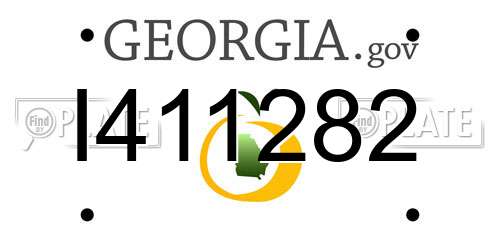 I411282 Georgia License Plate