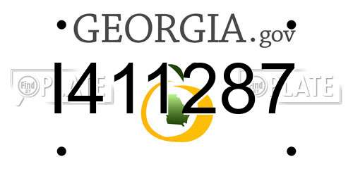 I411287 Georgia License Plate