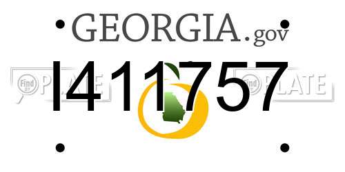 I411757 Georgia License Plate