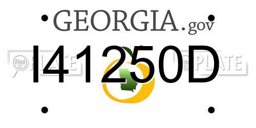 I41250D Georgia License Plate