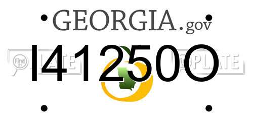 I41250O Georgia License Plate