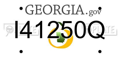 I41250Q Georgia License Plate