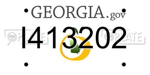 I413202 Georgia License Plate