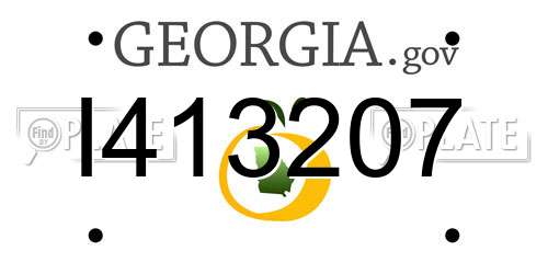 I413207 Georgia License Plate