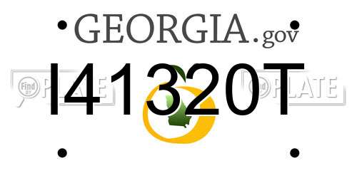 I41320T Georgia License Plate