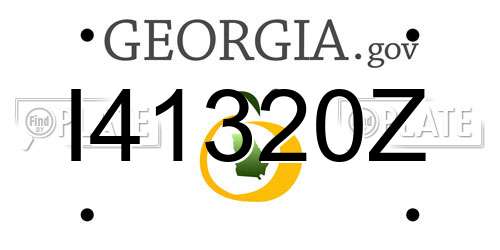 I41320Z Georgia License Plate