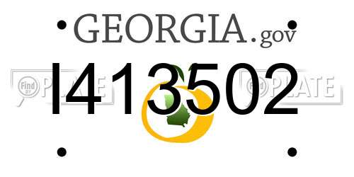 I413502 Georgia License Plate