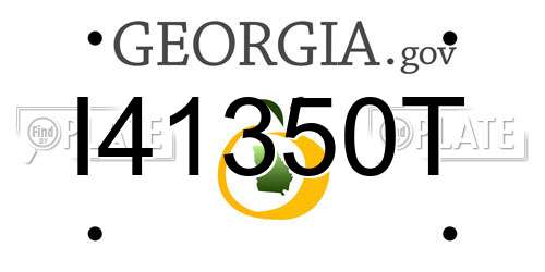I41350T Georgia License Plate