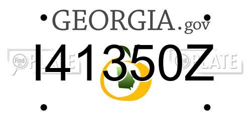I41350Z Georgia License Plate
