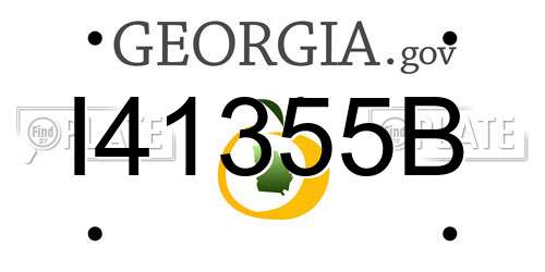 I41355B Georgia License Plate