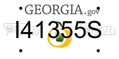 I41355S Georgia License Plate