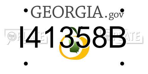 I41358B Georgia License Plate