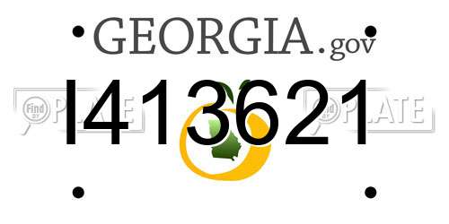 I413621 Georgia License Plate