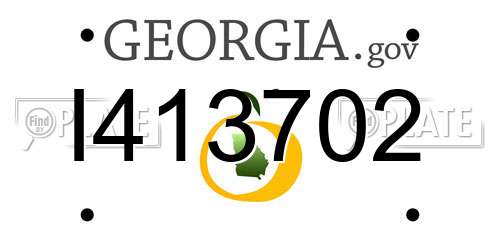 I413702 Georgia License Plate