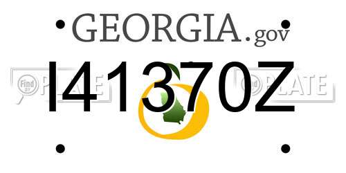 I41370Z Georgia License Plate