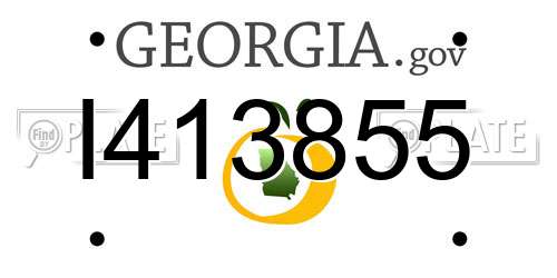 I413855 Georgia License Plate