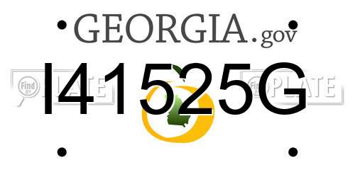 I41525G Georgia License Plate