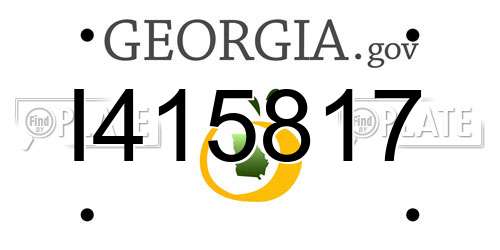 I415817 Georgia License Plate