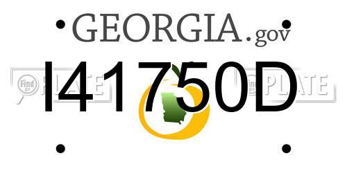 I41750D Georgia License Plate