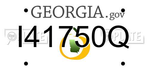 I41750Q Georgia License Plate