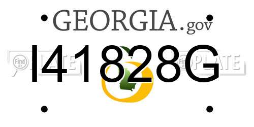 I41828G Georgia License Plate