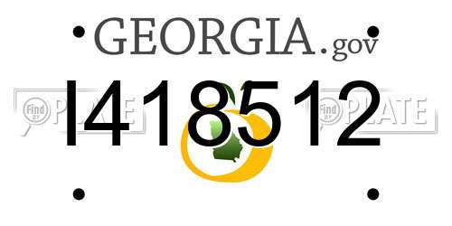 I418512 Georgia License Plate